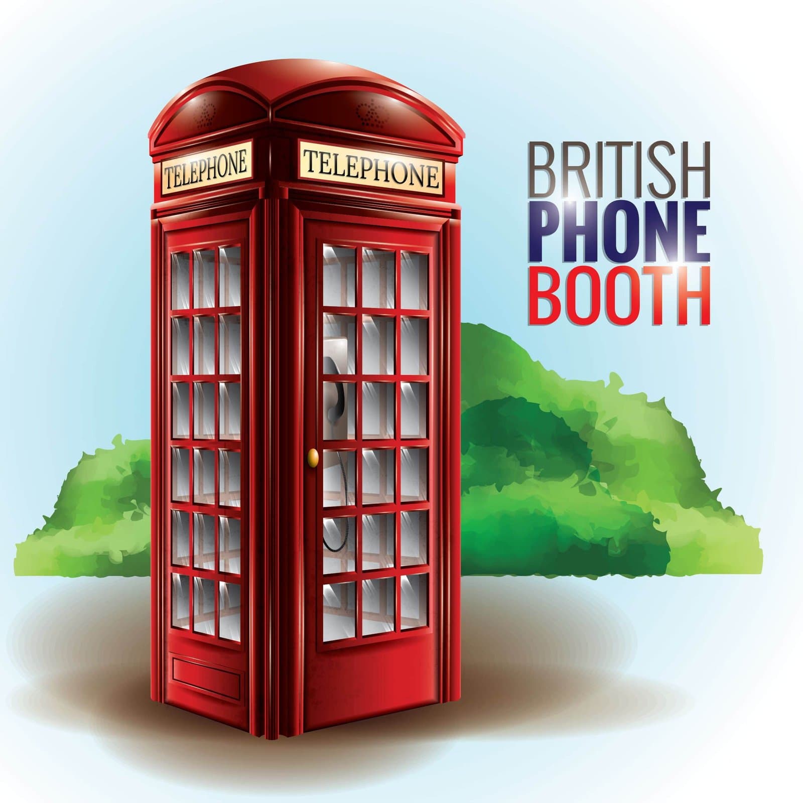 Traditional red phone booth in London